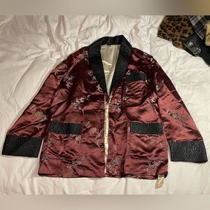 Vintage Satin Robe (Maroon/Burgundy)